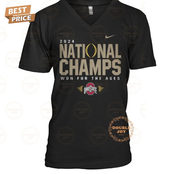 2024 National Champs Won For The Ages Ohio State Buckeyes NCAA T-Shirt