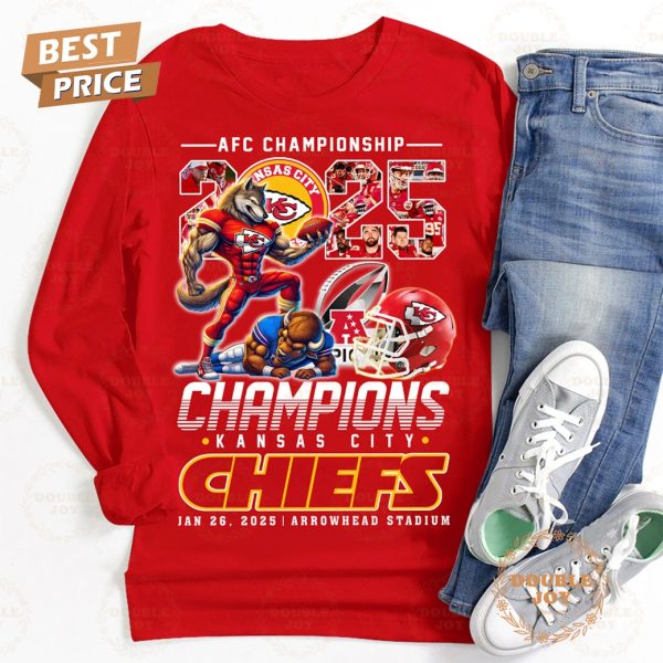 AFC Championship 2025 Kansas City Chiefs NFL Jan 26, 2025-Arrowhead Stadium T-Shirt, Hoodie