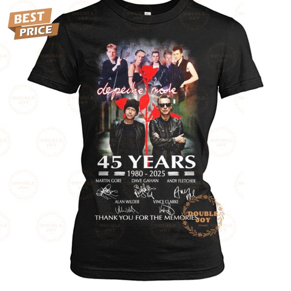 Depeche Mode 45 Years 1980-2025 Thank You For The Memories T-Shirt