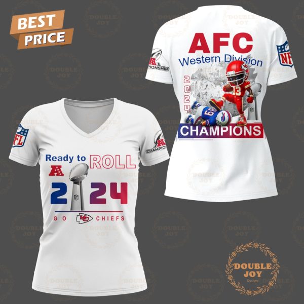 Ready To Roll A 2024 AFC Western Division Champions Kansas City Chiefs NFL T-Shirt, Hoodie