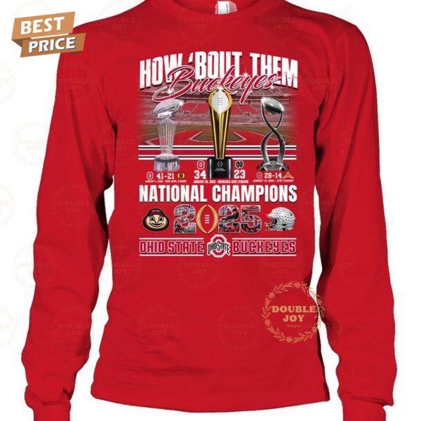 How Bout Them Buckeyes National Champions Ohio State NCAA T-Shirt