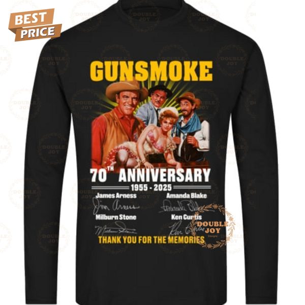 Gunsmoke 70th Anniversary 1955-2025 Thank You For The Memories T-Shirt