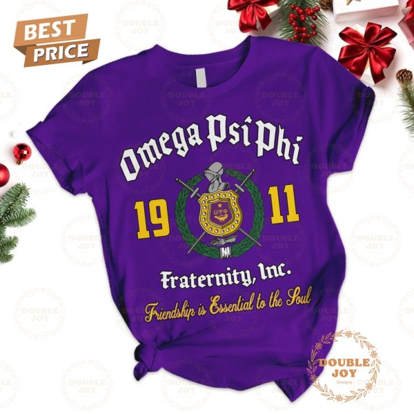 Omega Psi Phi 1911 Friendship Is Essential To The Soul Fleece Pajamas Set