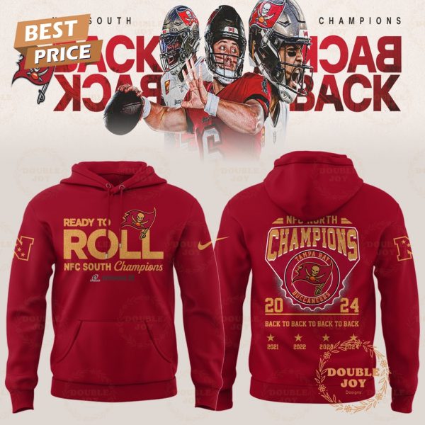 Ready To Roll NFC South Division Champions 2024 Tampa Bay Buccaneers NFL Hoodie – Red