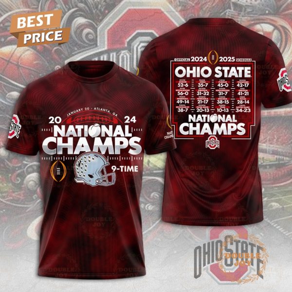 January 20 – Atlanta, Ga 2024-2025 National Champs 9-Times Ohio State Buckeyes NCAA T-Shirt, Hoodie