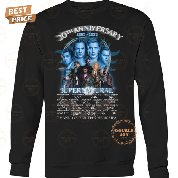 Supernatural 20th Anniversary 2005-2025 Thank You For The Memories T-Shirt