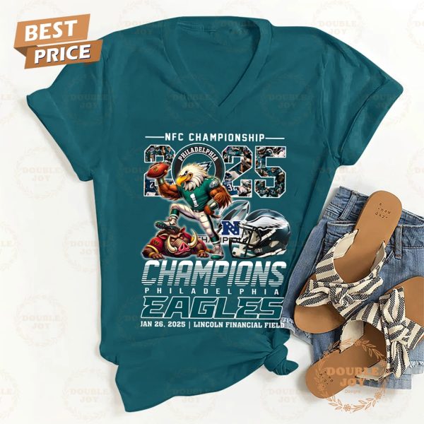 2024-2025 NFC Champions Philadelphia Eagles NFL Jan 26, 2025 T-Shirt, Hoodie