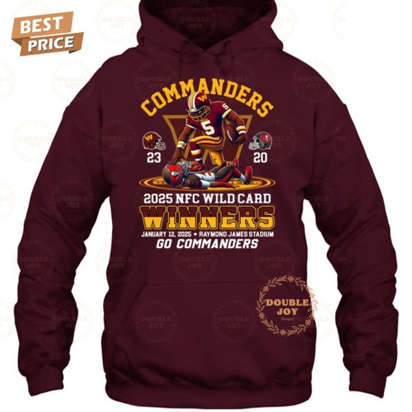 NFL Washington Commanders 2025 NFC Wild Card Winners, Go Commanders T-Shirt