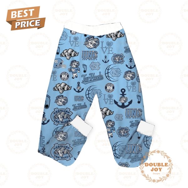 North Carolina Tar Heels NCAA “Go Heels” Fleece Pajamas Set