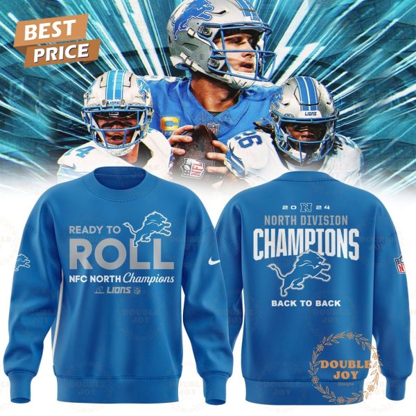 NFL Detroit Lions Ready To Roll NFC North Division Champions Back To Back Hoodie – Blue