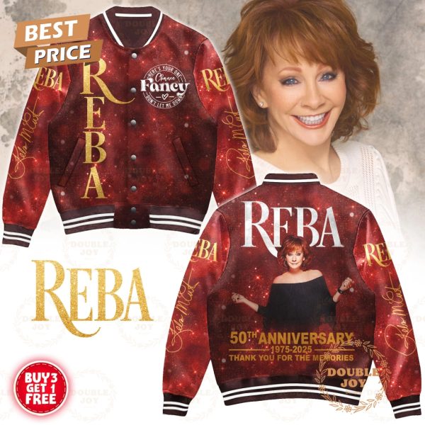 Reba McEntire 50th Anniversary 1975-2025 Thank You For The Memories Baseball Jacket