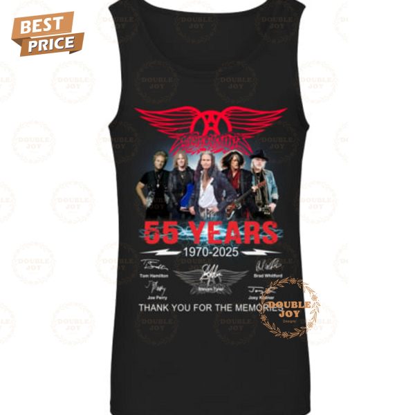 Aerosmith 55 Years 1970-2025 Thank You For The Memories T-Shirt