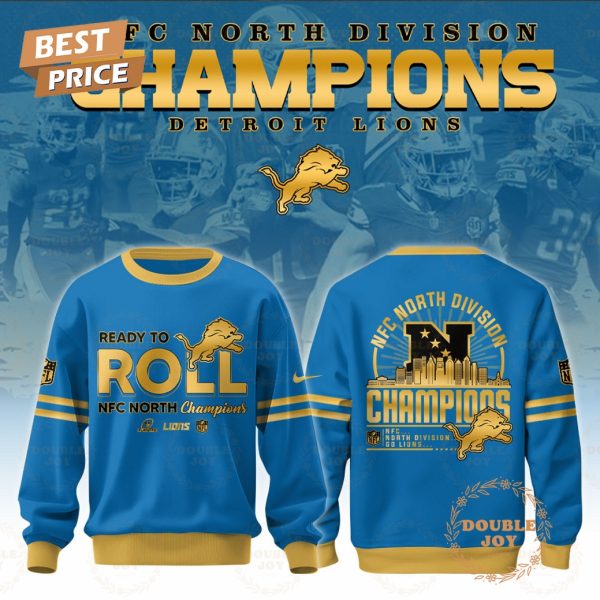 NFL Detroit Lions Ready To Roll NFC North Division Champions Hoodie – Blue