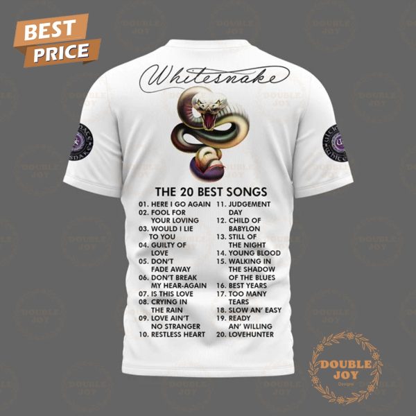 Whitesnake The 20 Best Songs 2025 T-Shirt, Hoodie