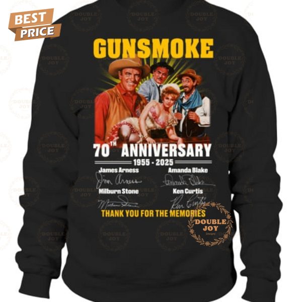 Gunsmoke 70th Anniversary 1955-2025 Thank You For The Memories T-Shirt