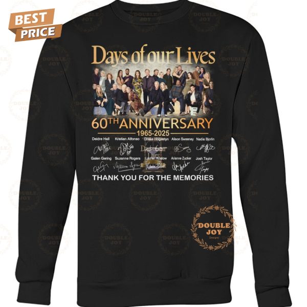 Days Of Our Lives 60th Anniversary 1965-2025 Thank You For The Memories T-Shirt