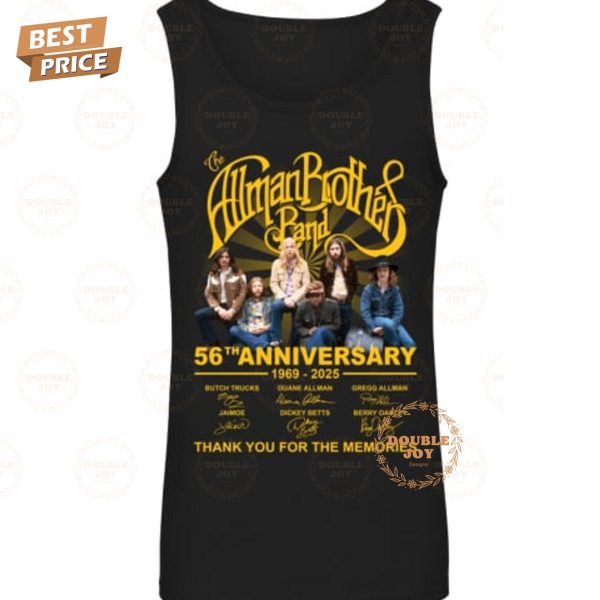 The Allman Brothers Band 56th Anniversary 1969-2025 Thank You For The Memories T-Shirt