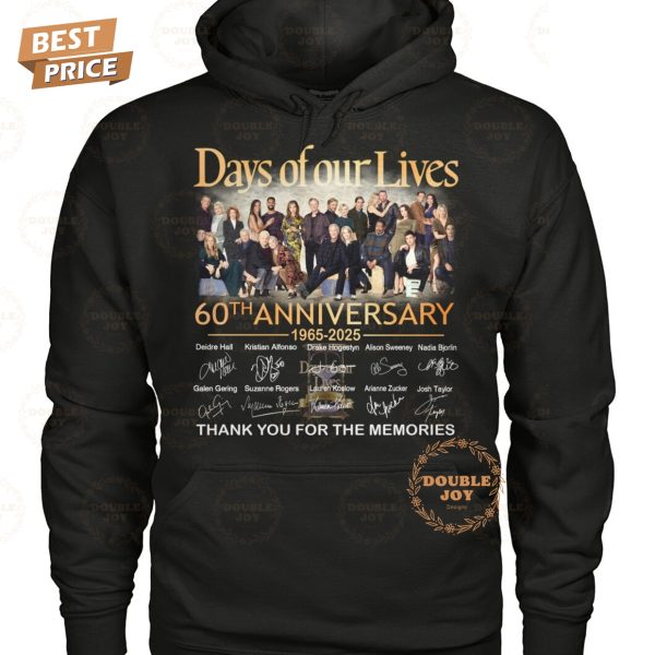 Days Of Our Lives 60th Anniversary 1965-2025 Thank You For The Memories T-Shirt