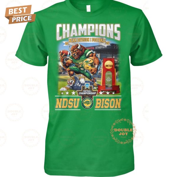 Champions NCAA Division I Football 2025 North Dakota State Bison T-Shirt