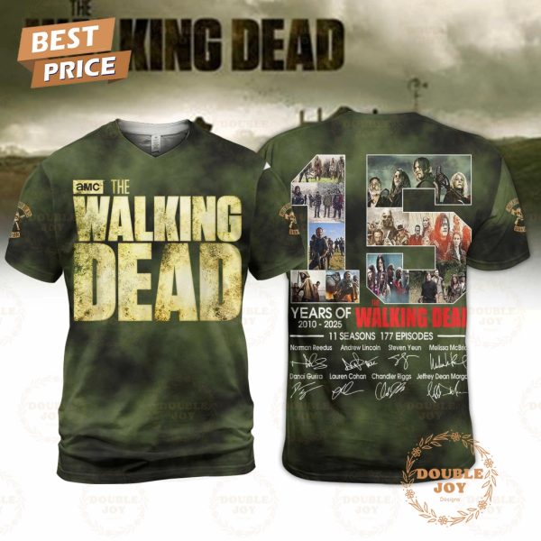 The Walking Dead 15 Years 2010-2025 “11 Seasons 177 Episodes” T-Shirt, Hoodie