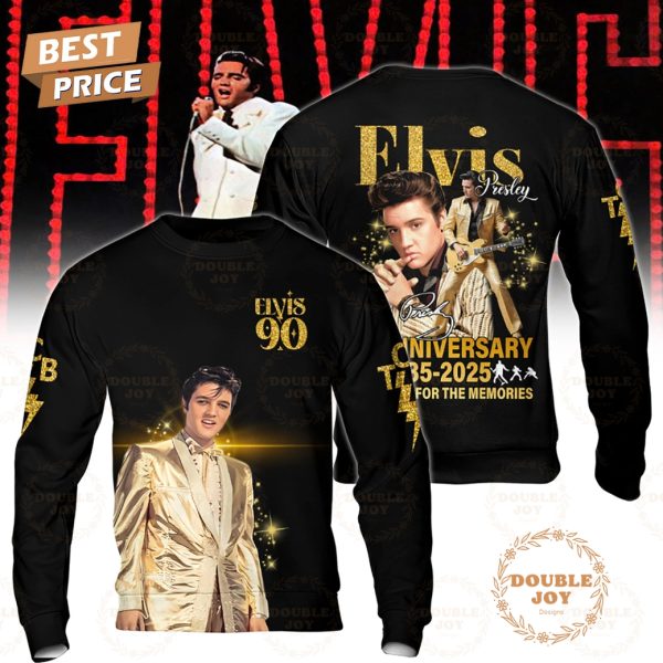 Elvis Presley 90th Anniversary 1935-2025 Thank You For The Memories T-Shirt, Hoodie