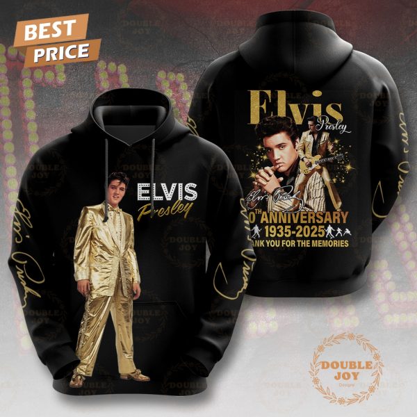 Elvis Presley 90th Anniversary 1935-2025 Thank You For The Memories Hoodie