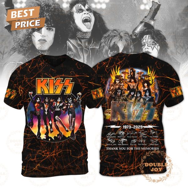 Kiss Band 52nd 1973-2025 Thank You For The Memories T-Shirt, Hoodie