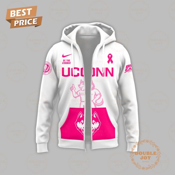 NCAA UConn Huskies Cancer Awareness Night Hoodie – White