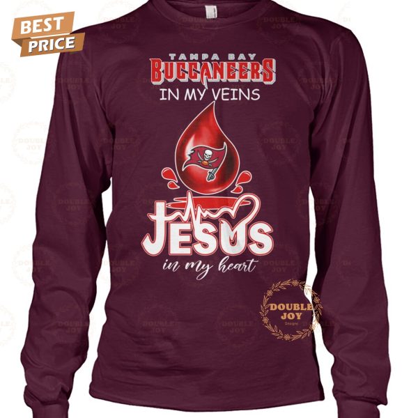 NFL Tampa Bay Buccaneers In My Veins Jesus In My Heart T-Shirt