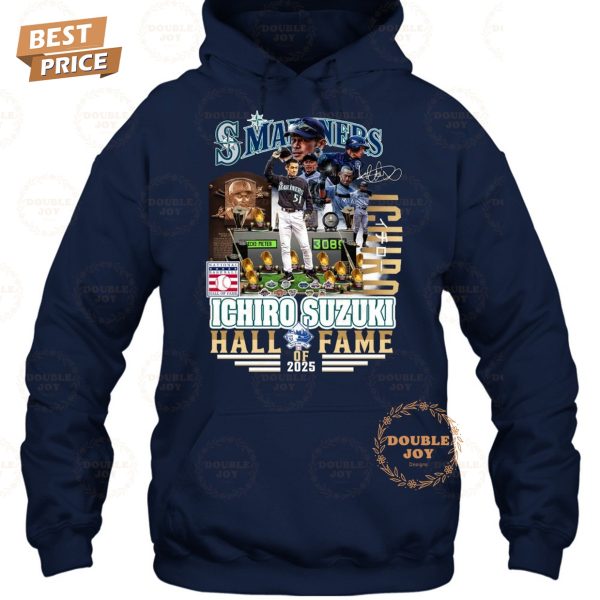 Ichiro Suzuki X Seattle Mariners MLB Hall Of Fame 2025 T-Shirt