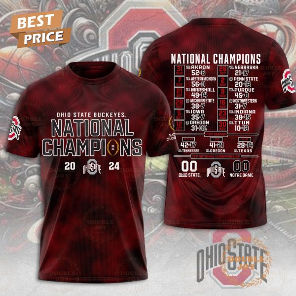 National Champions 2024 Ohio State Buckeyes NCAA T-Shirt, Hoodie