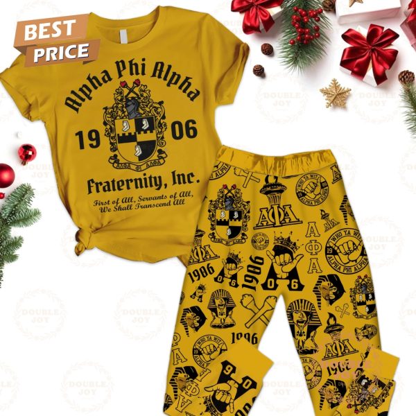 Alpha Phi Alpha 1906 First Of All, Servants Of All, We Shall Transcend All Fleece Pajamas Set