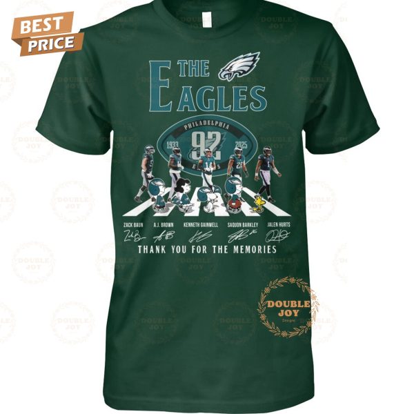 Philadelphia Eagles NFL 92nd 1933-2025 Thank You For The Memories T-Shirt