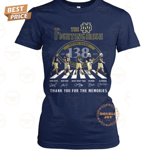 NCAA Notre Dame Fighting Irish 138th 1887-2025 Thank You For The Memories T-Shirt