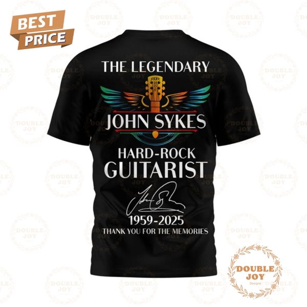 The Legendary John Sykes Hard-Rock Guitarist 1959-2025 Thank You For The Memories T-Shirt, Hoodie