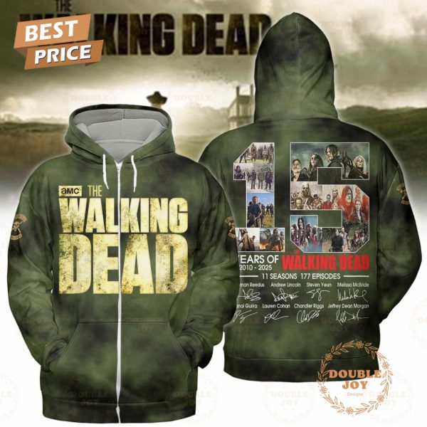 The Walking Dead 15 Years 2010-2025 “11 Seasons 177 Episodes” T-Shirt, Hoodie