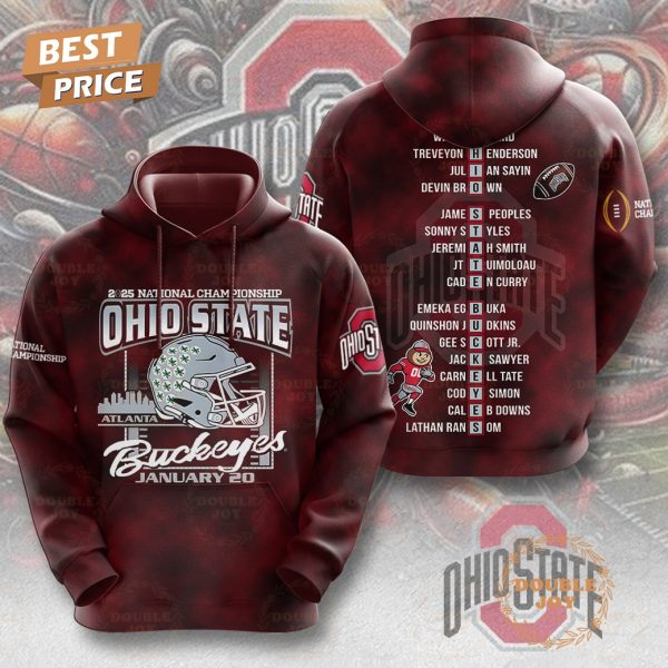 Atlanta 2025 National Championship NCAA Ohio State Buckeyes January 20 Hoodie