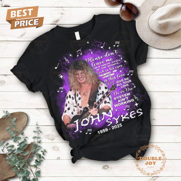 John Sykes 1959-2025 “I Don’t Wanna Live My Life” Fleece Pajamas Set