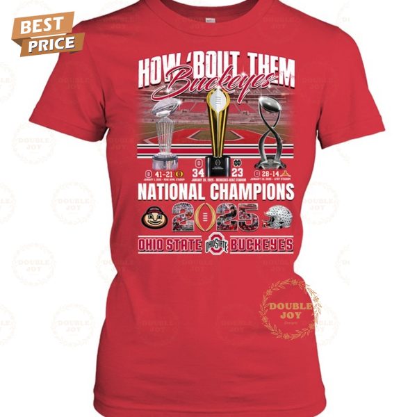 How Bout Them Buckeyes National Champions Ohio State NCAA T-Shirt