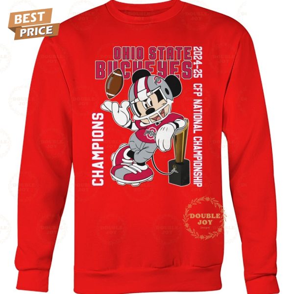 Ohio State Buckeyes NCAA X Mickey Mouse 2024-25 CFP National Championship T-Shirt