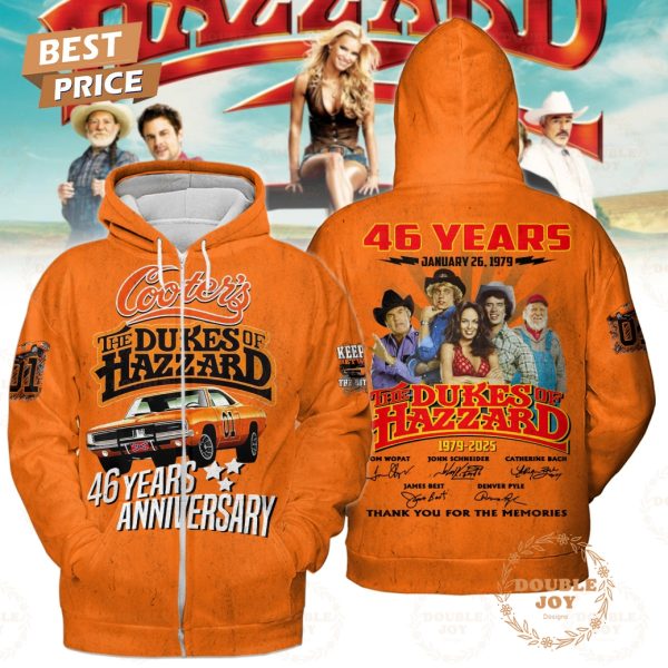 Cooter’s The Dukes Of Hazzard 46 Years Anniversary 1979-2025 Thank You For The Memories T-Shirt, Hoodie