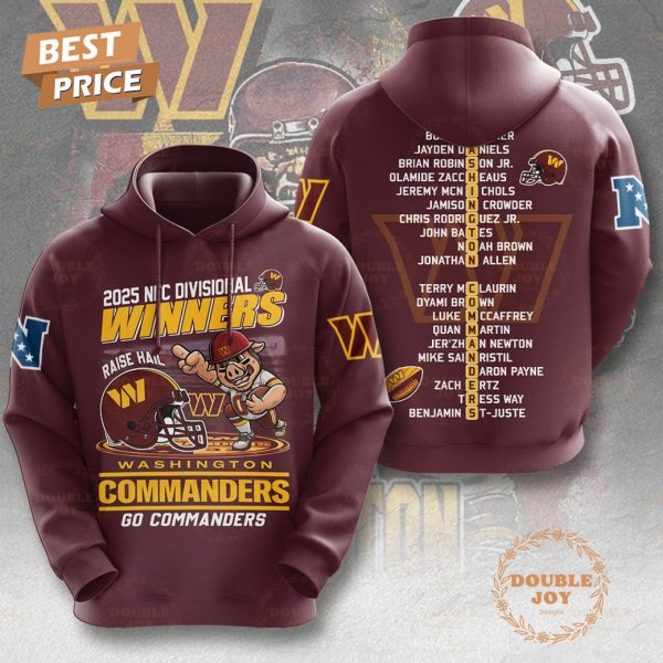 2025 NFC Divisional Winners Raise Hail Washington Commanders NFL, Go Commanders T-Shirt, Hoodie