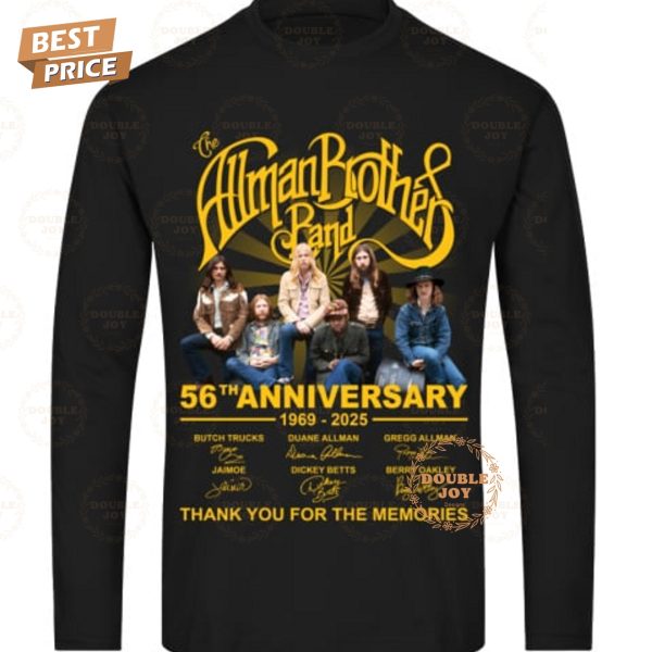 The Allman Brothers Band 56th Anniversary 1969-2025 Thank You For The Memories T-Shirt