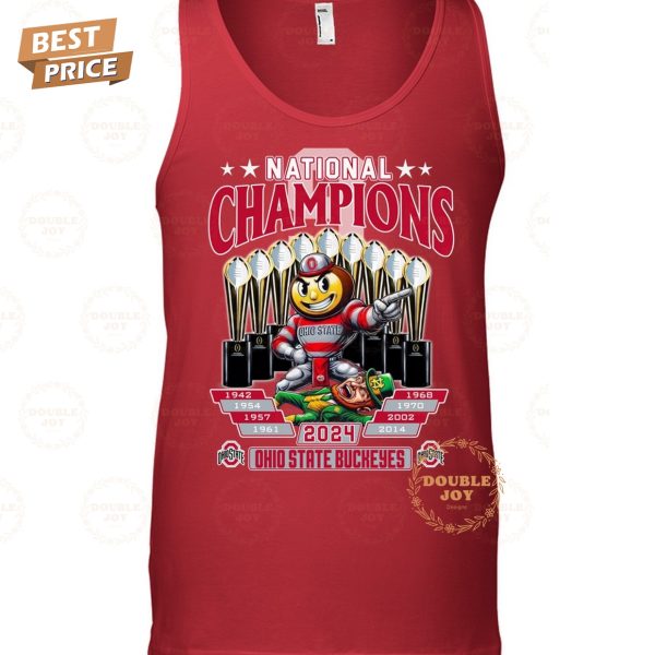 Nine-Times National Champions 2024 Ohio State Buckeyes NCAA T-Shirt