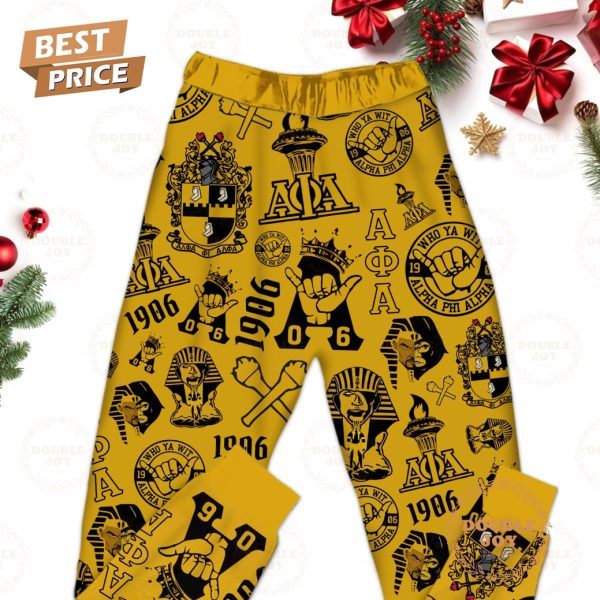 Alpha Phi Alpha 1906 First Of All, Servants Of All, We Shall Transcend All Fleece Pajamas Set