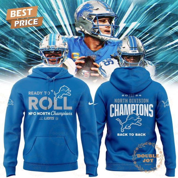 NFL Detroit Lions Ready To Roll NFC North Division Champions Back To Back Hoodie – Blue