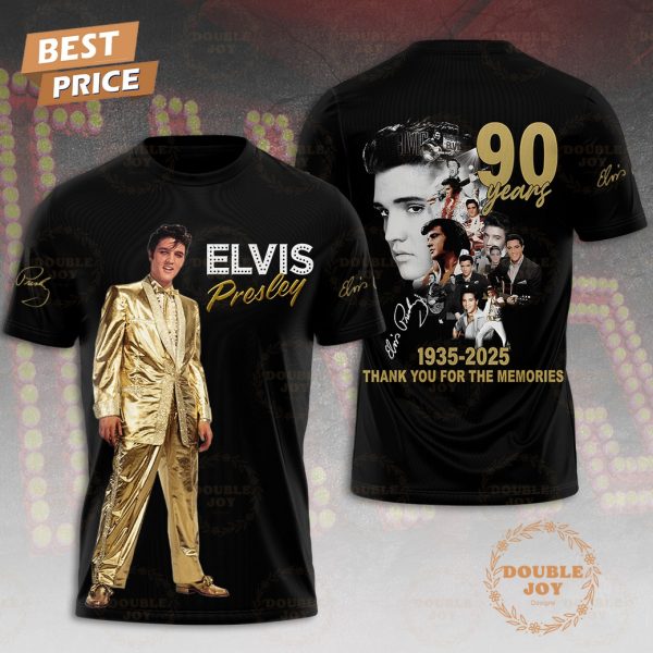 Elvis Presley 90 Years 1935-2025 Thank You For The Memories Hoodie