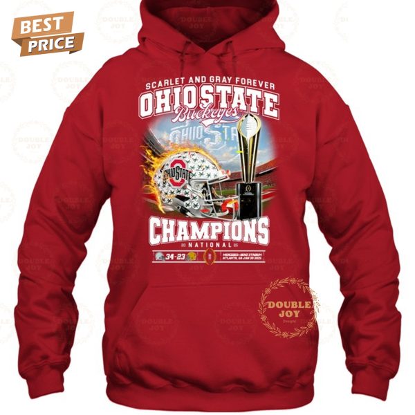 Scarlet And Gray Forever Ohio State Buckeyes NCAA 2025 National Champions T-Shirt