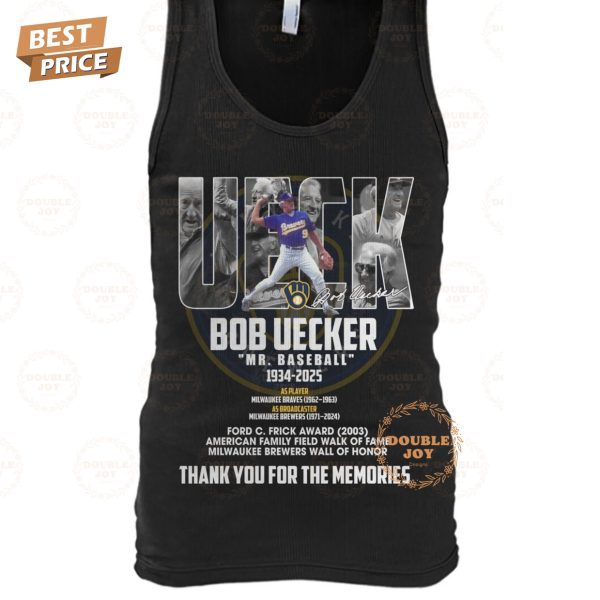 Bob Uecker “Mr.Baseball” 1934-2025 Thank You For The Memories T-Shirt