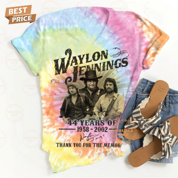 Waylon Jennings 44 Years Of 1958-2002 Thank You For The Memories T-Shirt